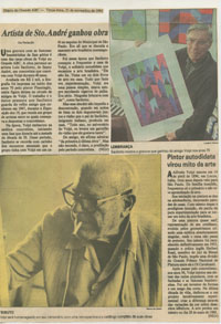 (1) Artista de Santo André ganhou obra- (2) Pintor autodidata virou mito da arte